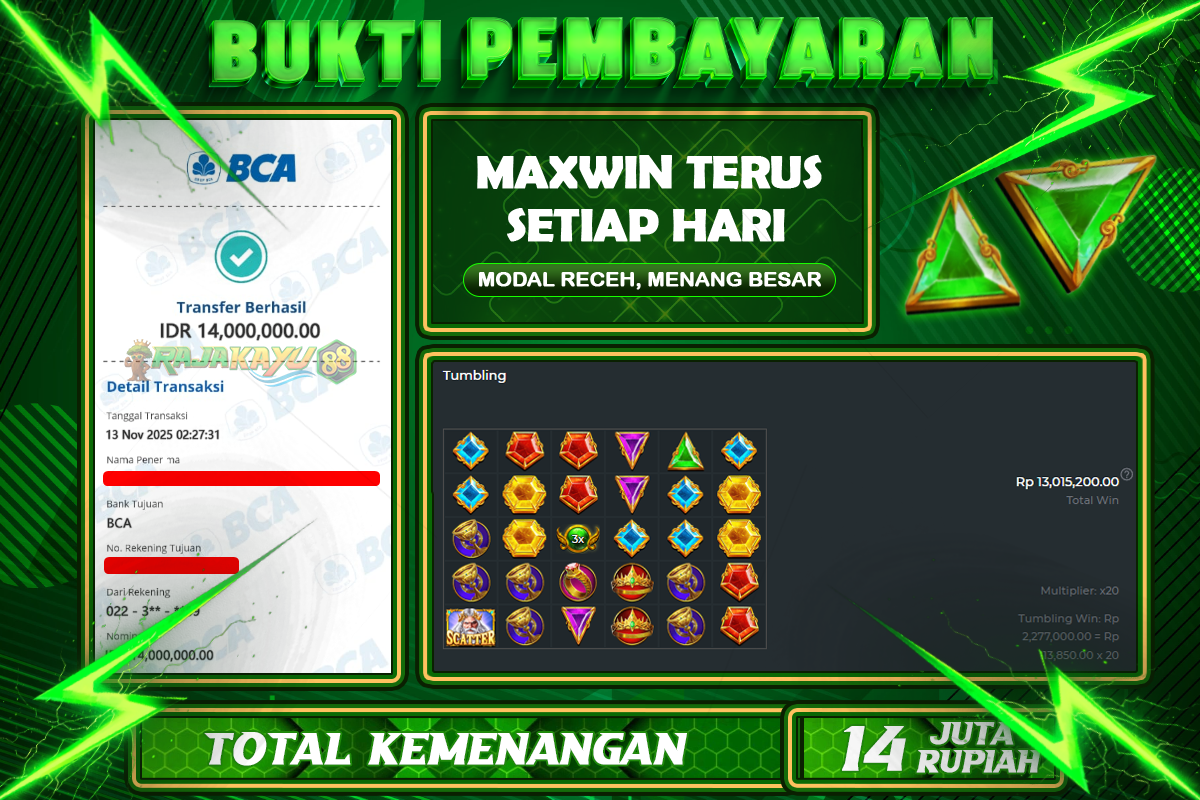 BUKTI RAJAKAYU 88 JACKPOT GATES OF OLYMPUS 1000 Rp14.000.000,- LUNASS-POLLL