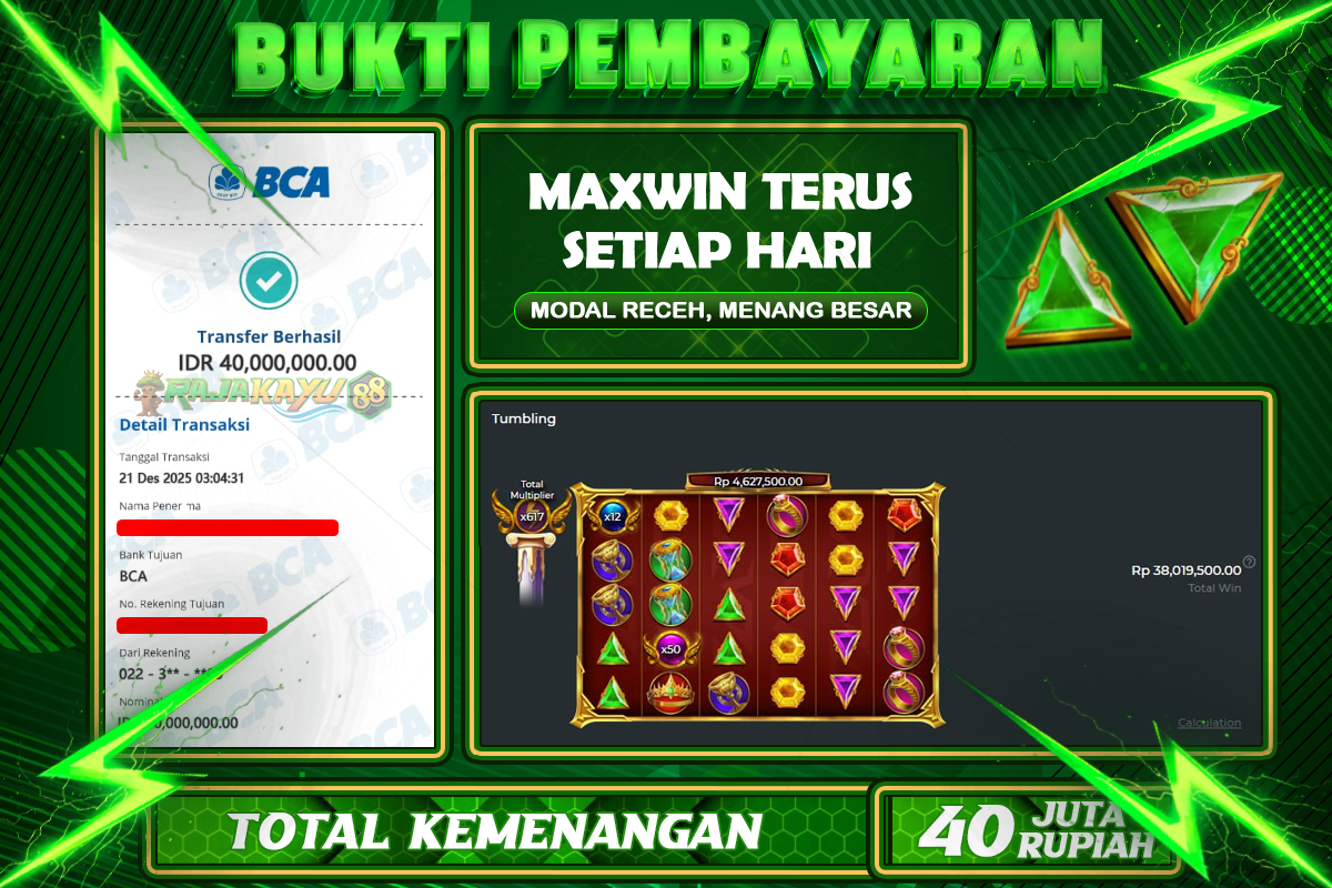 BUKTI RAJAKAYU 88 GATES OF OLYMPUS SUPER SCATTER Rp40.000.000,- LUNASS-POL-